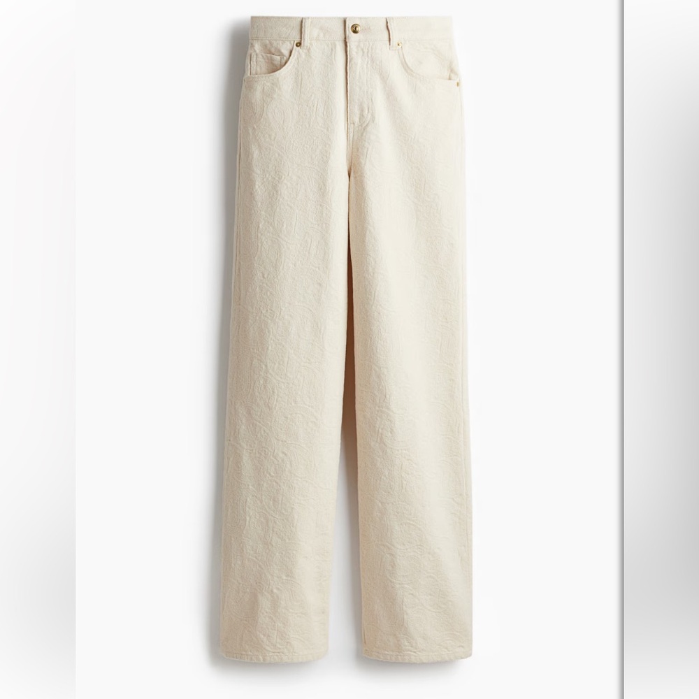 H&M Loose wide high waist full length jeans size 6